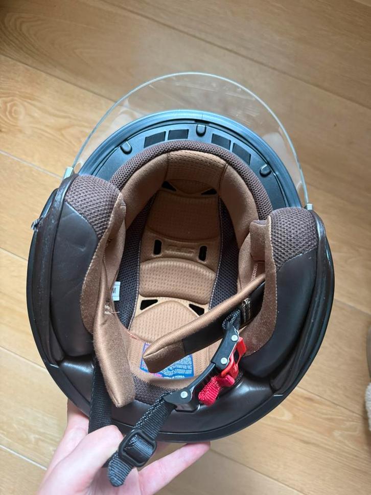 HJC motorhelm M 58 – wit, nauwelijks gebruikt, Fietsen en Brommers, Brommerhelmen, Zo goed als nieuw, Medium, Ophalen of Verzenden