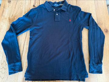 Blauwe Ralph Lauren polo met lange mouwen mt 18-20 jr beschikbaar voor biedingen