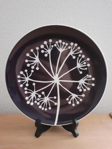IKEA design bord zwart met witte bloem *eureka* beschikbaar voor biedingen