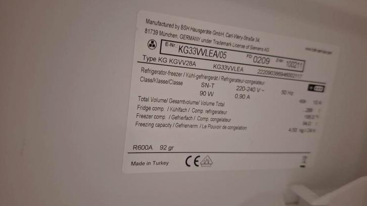 Koel-vriescombinatie Siemens KG KGVV28A, Kinderen en Baby's, Autostoeltjes, Gebruikt, Ophalen