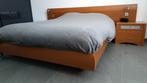 2 persoons bed, Ophalen, Gebruikt, Bruin, Tweepersoons
