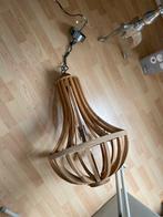 Houten kroonluchter met mooie peer, Ophalen of Verzenden, Zo goed als nieuw, Hout