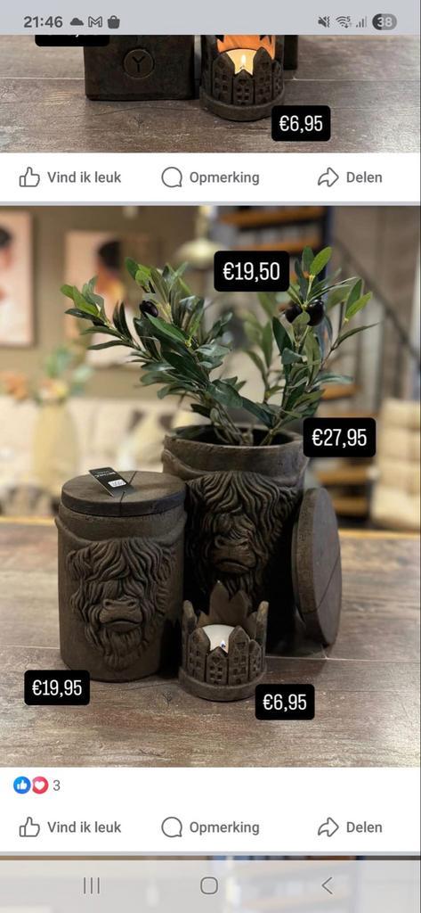 Brynxz potterie / nieuwe collectie / Kunstplanten & Bloemen, Huis en Inrichting, Woonaccessoires | Overige, Nieuw, Ophalen of Verzenden
