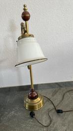 Vintage Tafellamp met Glazen Kap, Ophalen, Gebruikt, Glas, 50 tot 75 cm
