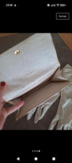 Vintage Crème Witte Clutch jaren 70 + Handschoenen, Ophalen of Verzenden
