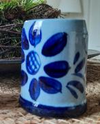Vintage blauw vaasje, H 6 cm, D 4,5 cm, Ophalen of Verzenden, Blauw, Aardewerk of Porselein, Minder dan 50 cm
