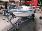 Broom speedbootje 15pk 4takt met trailer ., Watersport en Boten, Minder dan 70 pk, Benzine, Buitenboordmotor, Polyester