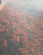 16 vierkant meter stenen gratis, Tuin en Terras, Ophalen, Gebruikt, Klinkers, 10 m² of meer