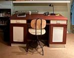 Antiek houten bureau, vintage jaren 30/50, Huis en Inrichting, Bureaus, Gebruikt, Ophalen, Bureau