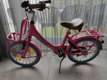 Alpina roze kinderfiets met blauwe banden 16 inch beschikbaar voor biedingen