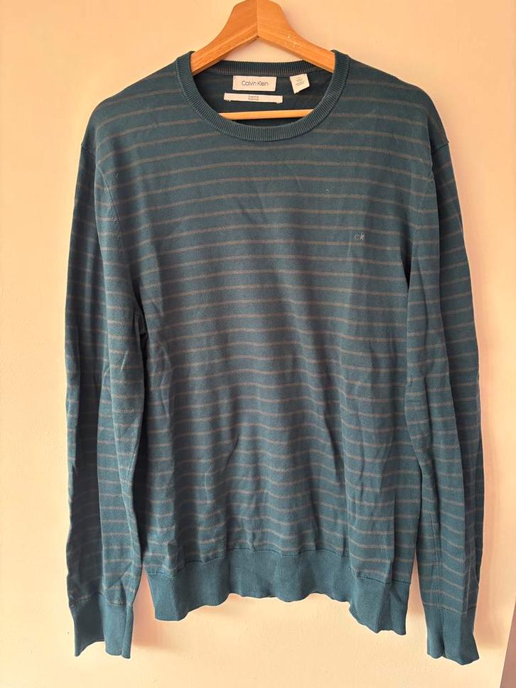 Calvin Klein trui maat L, Kleding | Heren, Truien en Vesten, Zo goed als nieuw, Maat 48/50 (M), Groen, Ophalen of Verzenden