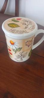 Mok met zeefje Thee of Koffie, Ophalen of Verzenden, Glas, Overige stijlen, Overige typen