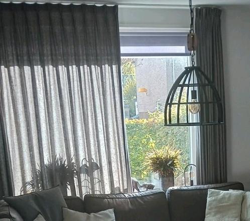 gordijnen 260x345 en 260x326 karwei Roger 96 antraciet, Huis en Inrichting, Stoffering | Gordijnen en Lamellen, Gebruikt, 200 cm of meer