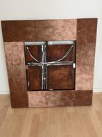 Abstract Schilderij Bruin/Lichtbruin/Wit 80x80cm N.O.T.K., Ophalen of Verzenden