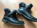 Leren enkellaarsjes maat 37, Ophalen of Verzenden, Zo goed als nieuw, Zwart