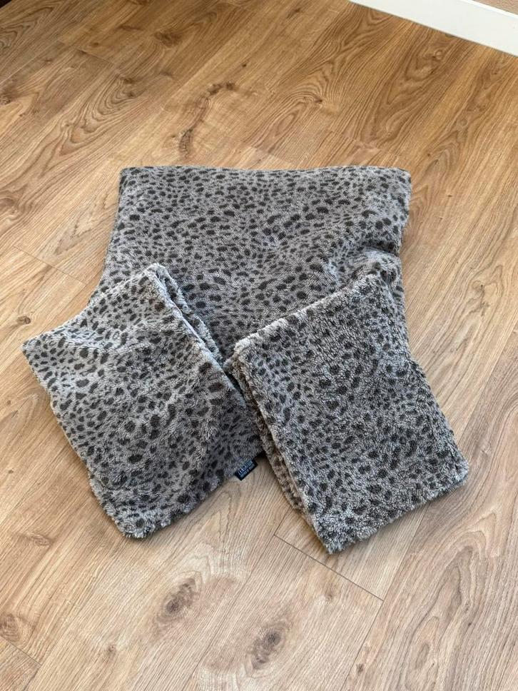Teddy dekbedovertrek panter print 230 bij 220 cm., Huis en Inrichting, Slaapkamer | Beddengoed, Zo goed als nieuw, Dekbedovertrek