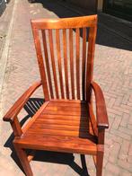 Vier prachtige gelakte teakhouten stoelen., Ophalen