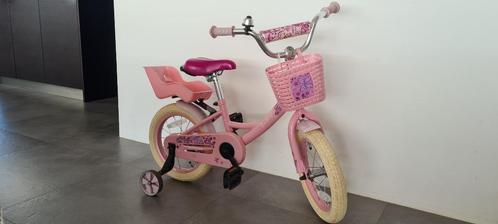 Roze kinderfiets Nogan Butterfly 14 inch meisje 3-5 jr ZGAN, Fietsen en Brommers, Fietsen | Kinderfietsjes, Zo goed als nieuw
