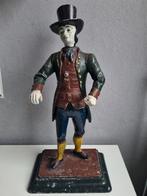 Metalen klokkenmannetje J.v.E., Ophalen of Verzenden, Gebruikt, Mens