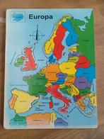 Houten Puzzel Europa - Leerzaam en Leuk!, 10 tot 50 stukjes, Ophalen of Verzenden, Zo goed als nieuw, Van hout