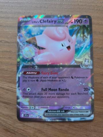 Lillie's Clefairy EX pokemon kaart JTG beschikbaar voor biedingen