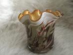 Fidrio glazen vaas, bloempot, met geschulpte rand., Ophalen of Verzenden, Overige kleuren, Glas, Minder dan 50 cm