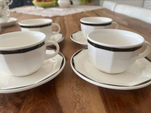 Villeroy & Boch Luxemburg set van 4 kopjes en schotels, Huis en Inrichting, Keuken | Servies, Zo goed als nieuw, Kop(pen) en/of Schotel(s)