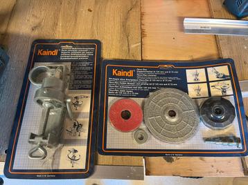 Set Kaindl flexo plan met machinehouder en schuurschijven beschikbaar voor biedingen