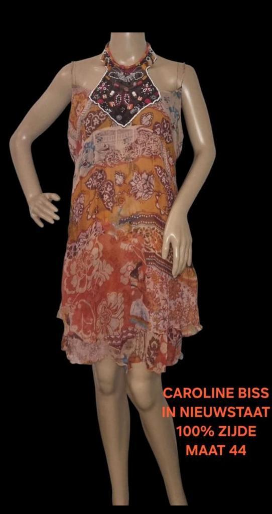✨️Caroline Biss Zijden Jurkje Maat 44 BUNDELKORTING‼️✨️, Kleding | Dames, Jurken, Zo goed als nieuw, Maat 42/44 (L), Blauw, Boven de knie