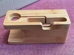 Bamboe Docking Station voor Apple Watch & Phone, Ophalen of Verzenden, Zo goed als nieuw, Auto