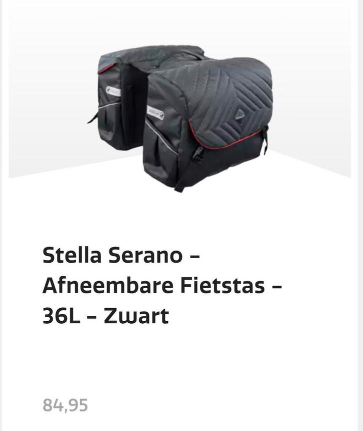 Stella fietstas 36L, Fietsen en Brommers, Fietsaccessoires | Fietstassen, Zo goed als nieuw, Ophalen of Verzenden