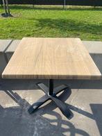Houtlook tafel meubilair horeca, Ophalen, Gebruikt, Vierkant, Aluminium