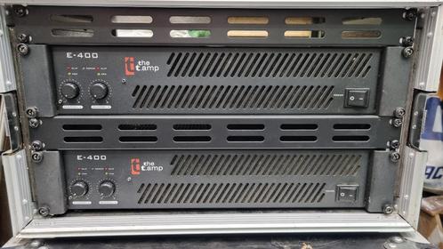 Versterkers t.amp E-400 totaal 2 stuks in flightcase., Audio, Tv en Foto, Professionele Audio-, Tv- en Video-apparatuur, Gebruikt