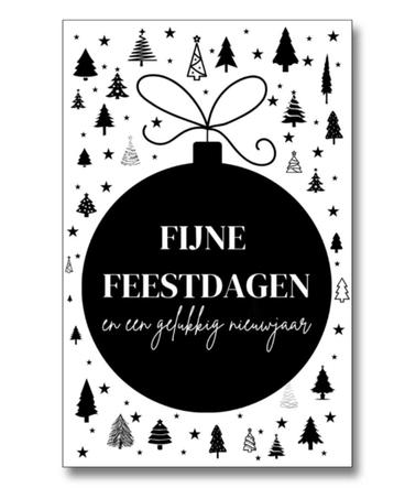 Mini kaartje | fijne feestdagen en een gelukkig nieuwjaar beschikbaar voor biedingen