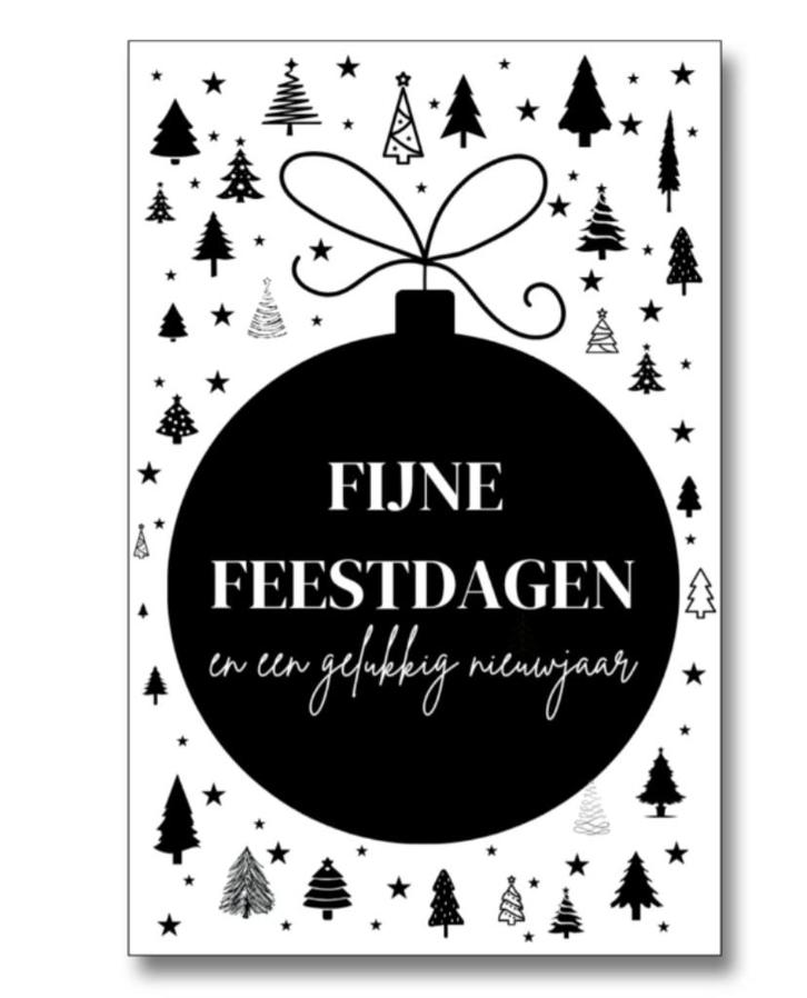 Mini kaartje | fijne feestdagen en een gelukkig nieuwjaar, Hobby en Vrije tijd, Overige Hobby en Vrije tijd, Nieuw, Ophalen of Verzenden