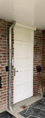Hardhouten deurr, Doe-het-zelf en Verbouw, Deuren en Horren, Ophalen, Gebruikt, 80 tot 100 cm, Buitendeur