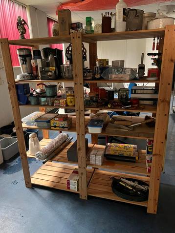 Grote Houten Stellingkast Opbergrek Keukenrek met 12 planken beschikbaar voor biedingen