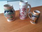 3 vintage bierpullen/kroesen, Ophalen of Verzenden