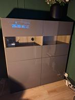 Ikea Besta Vitrinekast - Grijs Hoogglans, Ophalen, Gebruikt