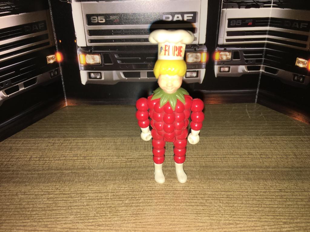 2x Flipje van Tiel aktiefiguur poppetje Betuwe jam + Gepiep, Verzamelen, Merken en Reclamevoorwerpen, Overige typen, Ophalen of Verzenden