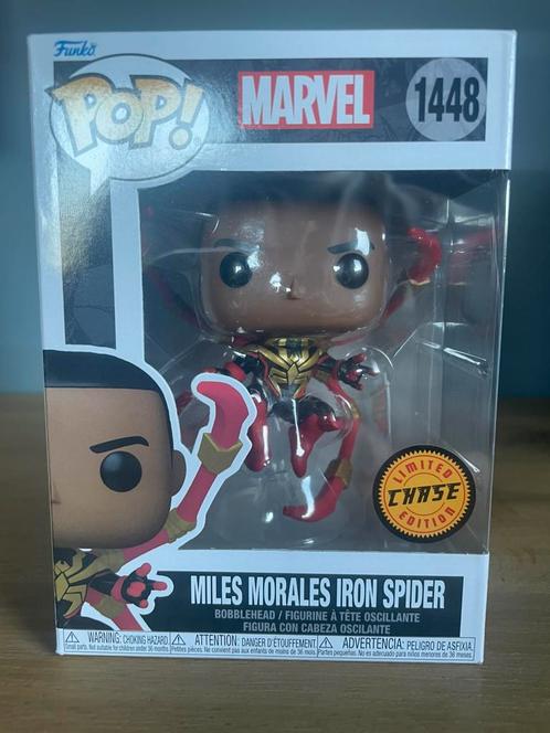 Funko Pop CHASE Miles Morales Iron Spider Marvel, Verzamelen, Poppetjes en Figuurtjes, Zo goed als nieuw, Ophalen of Verzenden