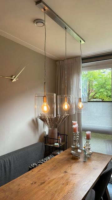 Mooie hanglamp glas 3-kaps beschikbaar voor biedingen
