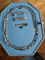Swarovski collier inclusief 3 verlengstukjes., Ophalen of Verzenden, Zo goed als nieuw, Zilver, Overige materialen