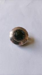 Oude zilveren Broche met Git, Verzenden, Zilver, Broche, Met edelsteen