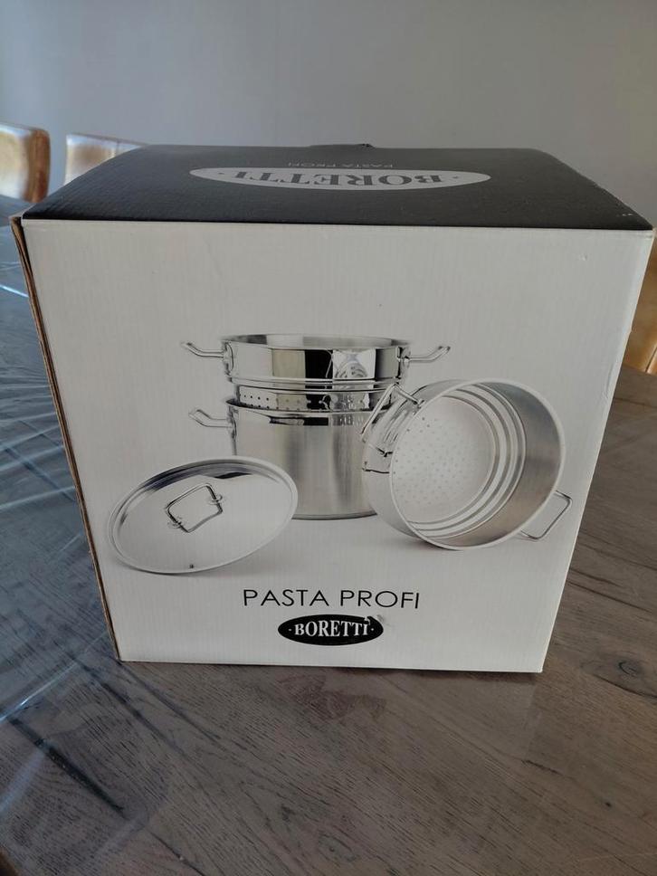 Boretti Pastapan - Nieuw in doos!, Huis en Inrichting, Keuken | Potten en Pannen, Nieuw, Kookpan of Snelkookpan, Rvs, Inductieplaat