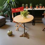 Vintage ronde marmeren tuintafel met gietijzeren onderstel, Ophalen, Gebruikt, Nvt, Nvt