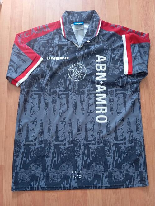 Ajax uitshirt 1996 - 1997 Spelers versie. Dikke letters., Verzamelen, Sportartikelen en Voetbal, Zo goed als nieuw, Shirt, Ajax