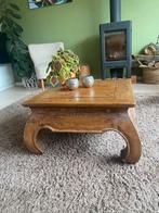 Vierkante teakhouten oriëntaalse opium salontafel, Gebruikt, Vierkant, Minder dan 50 cm, Opiumtafel