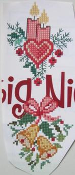 Borduurpatroon  Kerst kaars en Kerst klokken   nr 5711, Hobby en Vrije tijd, Borduren en Borduurmachines, Verzenden, Nieuw, Handborduren