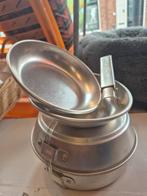 Campingpan met 2 borden - Vintage, Ophalen of Verzenden, Zo goed als nieuw, Nvt, Nvt